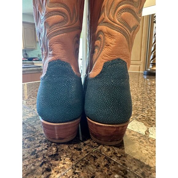 Turquise Stingray Tres Outlaws boots - Picture 5 of 12